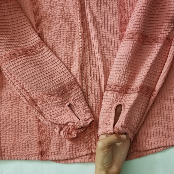 Topshop Long Sleeve Tie-Back Blouse - Picture 6 of 8